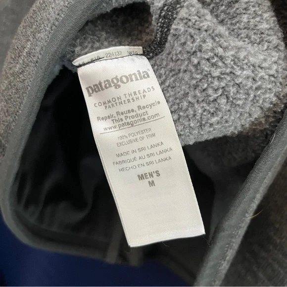 Patagonia Gray Full-Zip sweater Jacket men’s M - Picture 5 of 5